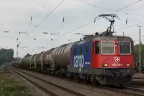 SBB Cargo 421 386 am 10.7.13 mit einem Kesselzug in D�sseldorf-Rath.
