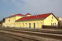 Ehemalige Aufnahmsgeb�ude des Bf. Sopron-Deli, nunmehr in Privatbesitz, am 08.M�rz 2014.