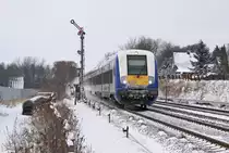 Eine NOB nach Hamburg-Altona am 19.12.2009 am ESig von St. Michaelisdonn.