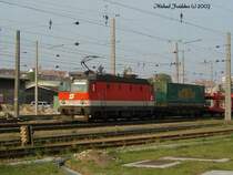 1144 289-4, am 24.April 2003 bei der Einfahrt in den Frachtenbahnhof Matzleinsdorf