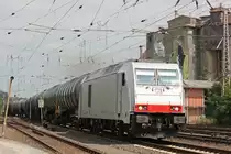Die für HSL fahrende 285 107 am 12.7.13 mit einem Kesselzug in Verden (Aller).
