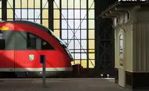 Dresden Licht & Schatten 2: Unbekannter Desiro (BR 642) als RB 17108 von Görlitz nach Dresden Hautbahnhof, hier beim Verlassen Dresden Neustadts.

Dresden, der 10.03.2014