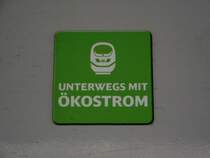 DB Fernverkehr Werbung für Ökostrom am 05.03.14 in Frankfurt