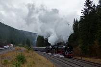 01 509 + 01 533 mit IGE Sonderzug am 15.03.2014 in Oberhof Richtung Arnstadt. 