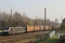189 104 fuhr am 14.3.14 mit einem Papierzug durch Ratingen-Lintorf.