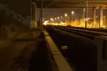 Abend-Nachtstimmung am Kilometer 110,8 Blick Richtung Radebeul Ost. 19.03.2014 21:29 Uhr.