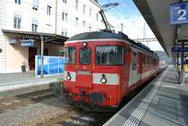Aus dem Archiv: Mittlerweile ist dieser Triebwagen leider nicht mehr in Betrieb. Am 18.10.2012 war der BDe 577 102-7 in Porrentruy noch im Linieneinsatz anzutreffen.