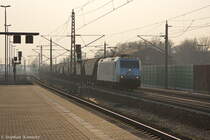 185 539-4 TXL - TX Logistik AG mit einem Müslibomber in Rathenow und fuhr in Richtung Wustermark weiter. 29.03.2014 
