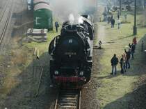 13. Leipziger Eisenbahntage am 29.03.2014 im Plagwitzer Eisenbahnmuseum: Führerstandsmitfahrten mit 52 8154 