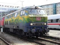 218 418-2 DB AG Touristik, München Hbf 11-08-2006
Bahnvideos in Youtube - http://www.youtube.com/user/cortiferroviariamato/videos
 - Auch 103 245 mit CNL Amsterdam-Innsbruck