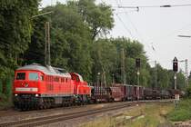 232 131 am 17.7.13 mit 261 101 und einem R�hrenzug in Ratingen-Lintorf.