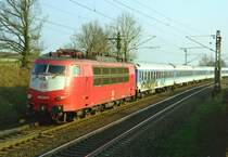 103 241 mit IR 2180 (Hannover–Fredericia) am 30.03.1999 in Bad Bevensen