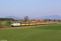 185 637 mit Altmannzug am 29.03.2014 bei Teisendorf.