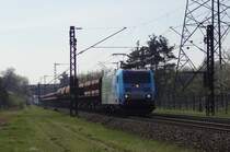 Am 29.3.14 zog die Kali und Salz 185 152 einen Sandzug durch Wiesental richtung Norden. 