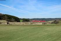 Ein VT 611 als IRE 3211 Neustadt-Ulm auf dem Weg nach Donaueschingen. Aufgenommen am 29.03.2014 bei Unadingen. Welche Version gef�llt besser?