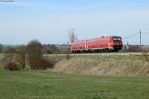 611 047 als IRE 3208 Ulm-Neustadt bei H�fingen. Aufgenommen am 29.03.2014.