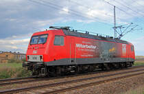 Traumberuf Lokführer? Bei der MEG könnte er wahr werden. Aktuell wird auf der 802 dafür geworben. Gesehen am 8.04.2014 in Teutschenthal.