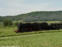 52 7596 der Eisenbahnfreunde Zollernbahn (EFZ) am 24.05.2003 bei Beringen