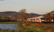 IC 2373 (Stralsund-Karlsruhe Hbf) mit Schublok 101 145-1 bei Heddesheim 20.3.14
