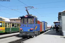 He 2/2 31 mit einem kurzen Güterzug am 17.3.2014 auf der kleinen Scheidegg