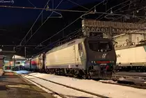 E.412 018 stabled in one of the bay platforms at Brennero, 24 March 2014