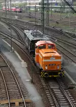 Am 6. Dresdner Dampfloktreffen sah man am 13.04.14 die V 60 1264 mit E 77 10. Foto entstand von der Nossener Brücke.  