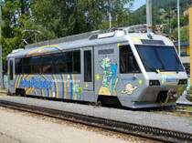 Triebwagen Beh 2/4 72 im Bahnhof von Bloney am 30.07.2006
