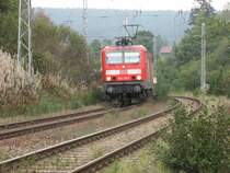 BR 143 331-7 zieht am 27.9.06 als Ersatz f�r eine BR110 einen RE von Karlsruhe nach Konstanz