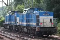 Spitzke V100-SP-009+Spitzke V100-SP-010 am 29.7.13 in Hamburg-Harburg.