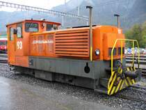 Rangierlok Tm 2/2 93 im Bahnhof von Untervaz am 29.10.2006