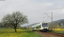 VT 524 und VT 522 als OSB87381 (Offenburg-Freudenstadt Hbf) bei Hausach 6.4.14