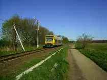Am frühe Morgen, des 16.04.2014 ging es nach Storkow (Mark), um noch einmal die Formsignale fotografisch zu verewigen. Der Bahnhof soll ja in Kürze umgebaut und auf EStw umgestellt werden. OE 79623 (BLO - BFP) konnte neben dem Einfahrtssignal abgelichtet werden.
