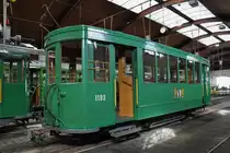 Am Geburtstagsfest der alten Dame  Dante Schuggi  wurden im Depot Dreispitz diverse Oldtimer ausgestellt. Auch der B2 1193 aus dem Jahre 1927. Die Aufnahme stammt vom 12.04.2014.