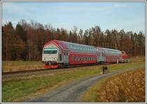 R 8569 von Graz nach Wies-Eibiswald im letzten Licht des 24.11.2006 kurz vor Gro� St. Florian.
