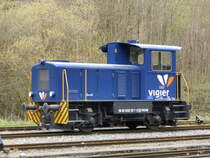 Vigier - Rangierlok 98 85 5232 287-3 (ex SBB Tm) im Bahnhofsareal von Reuchenette-Pery am 06.04.2014