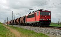 Am 10.04.14 führte 155 253 einen Kalizug durch Braschwitz Richtung Magdeburg.