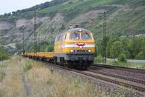 216 032 (Wiebe-Gleisbau) am 15.08.12 in Thüngersheim.