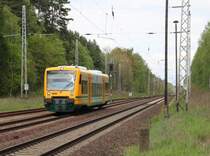 27.4.2014 Biesenthal. ODEG nach Berlin-Lichtenberg bei Km 33.9