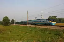 Pendolino am 23.8.2013 bei Lhota auf dem Weg nach Prag.