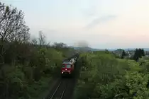 232 347 ist am 30.04.14 mit einem Umleiter in der Ausfahrt Oppurg zusehen.