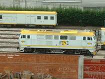 Diesel-Lok BR 1400 am 09.05.2003 vor dem Betriebswerk Santander.