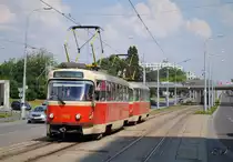Tw. 7812 + 7813, Ruzinovska ulica kurz vor der Haltestelle Slovanet. (02.05.2014)