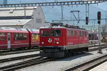 RhB Lok Ge6/6 II Nr.703 beim rangieren am 05.05.14 in Landquart