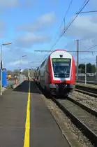 Luxembourg Doppelstocksteuerwagen aus Görlitz bei der CFL in Kleinbettingen 23.03.2014