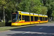 Be 6/10 Tango mit der Betriebsnummer 154 auf der Linie 10 im Aeschengraben, kurz vor dem Bahnhof SBB. Die Aufnahme stammt vom 24.04.2014.