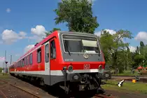 Der 628 530 der DB AG zu Gast beim Frühlingsfest am 26.04.2014 im Bw Schöneweide. 
