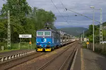 372 012 von CD Cargo mit Autozug am 07.05.2014 in Krippen.