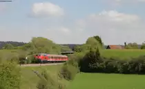 218 476-0 mit dem IRE 3220 (Ulm Hbf-Neustadt(Schwarzw) bei Unadingen 4.5.14