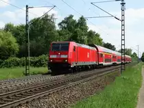 DB Regio 146 240-7 mit Dosto Wagen am 04.05.14 bei Hanau West 