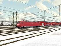 185 087-4 mit dem IRE 4706 (Konstanz - Karlsruhe) im Gleisvorfeld des Karlsruher Hbf´s.